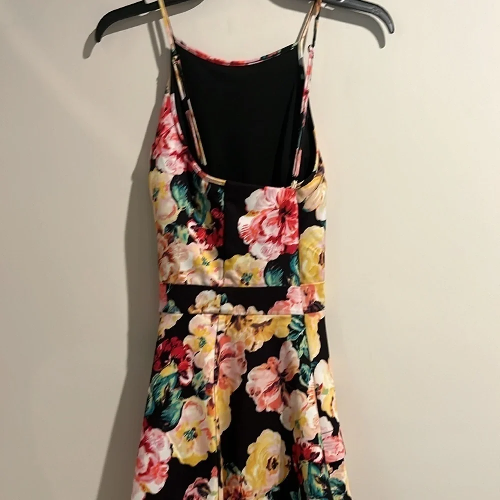 Speechless black pink yellow white floral dress. Size 13. - Picture 4 of 6